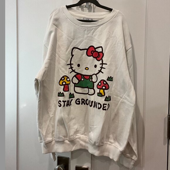 Hello Kitty Sanrio Stay Grounded Sweatshirt Size L - Picture 1 of 3